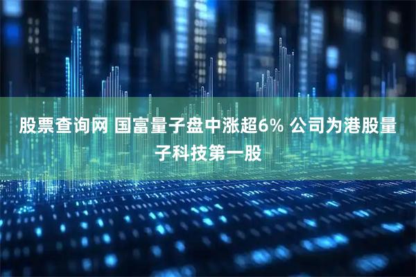 股票查询网 国富量子盘中涨超6% 公司为港股量子科技第一股